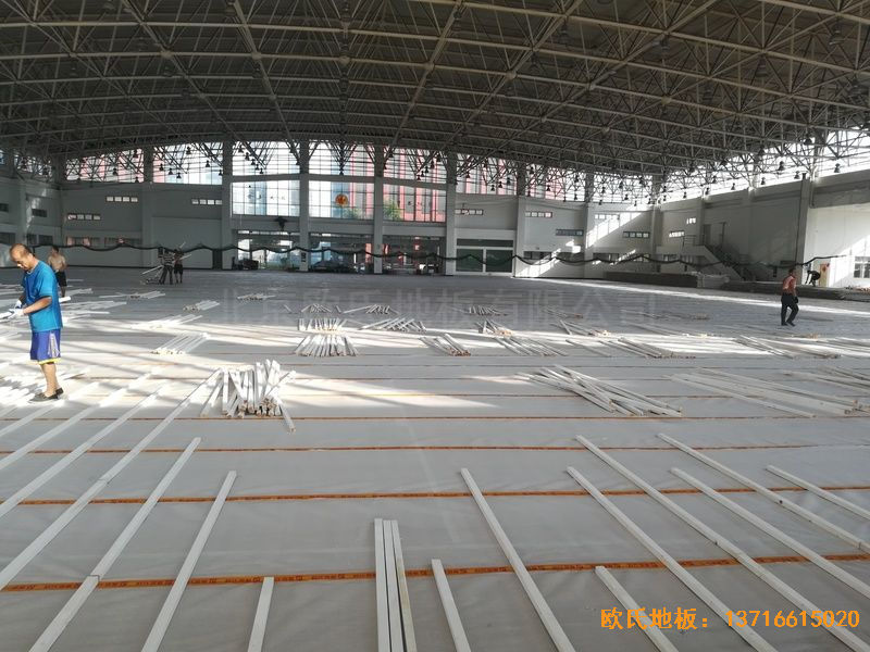 武漢體育學院體育木地板施工案例