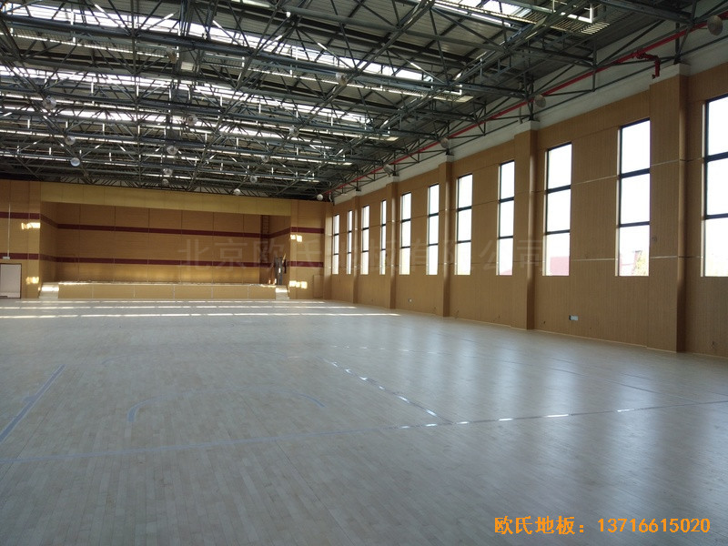 浙江德清縣三合體藝館體育地板施工案例3