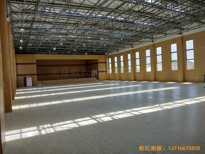 浙江德清縣三合體藝館體育地板施工案例5
