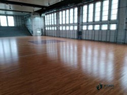 小學(xué)俄勒岡松舞臺體育場館地板施工工藝